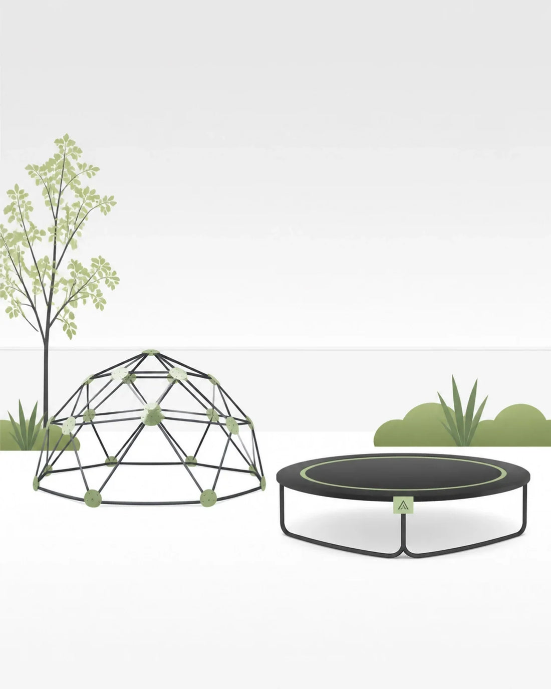 Climbing dome and trampoline for kids outdoor play - R&A Market