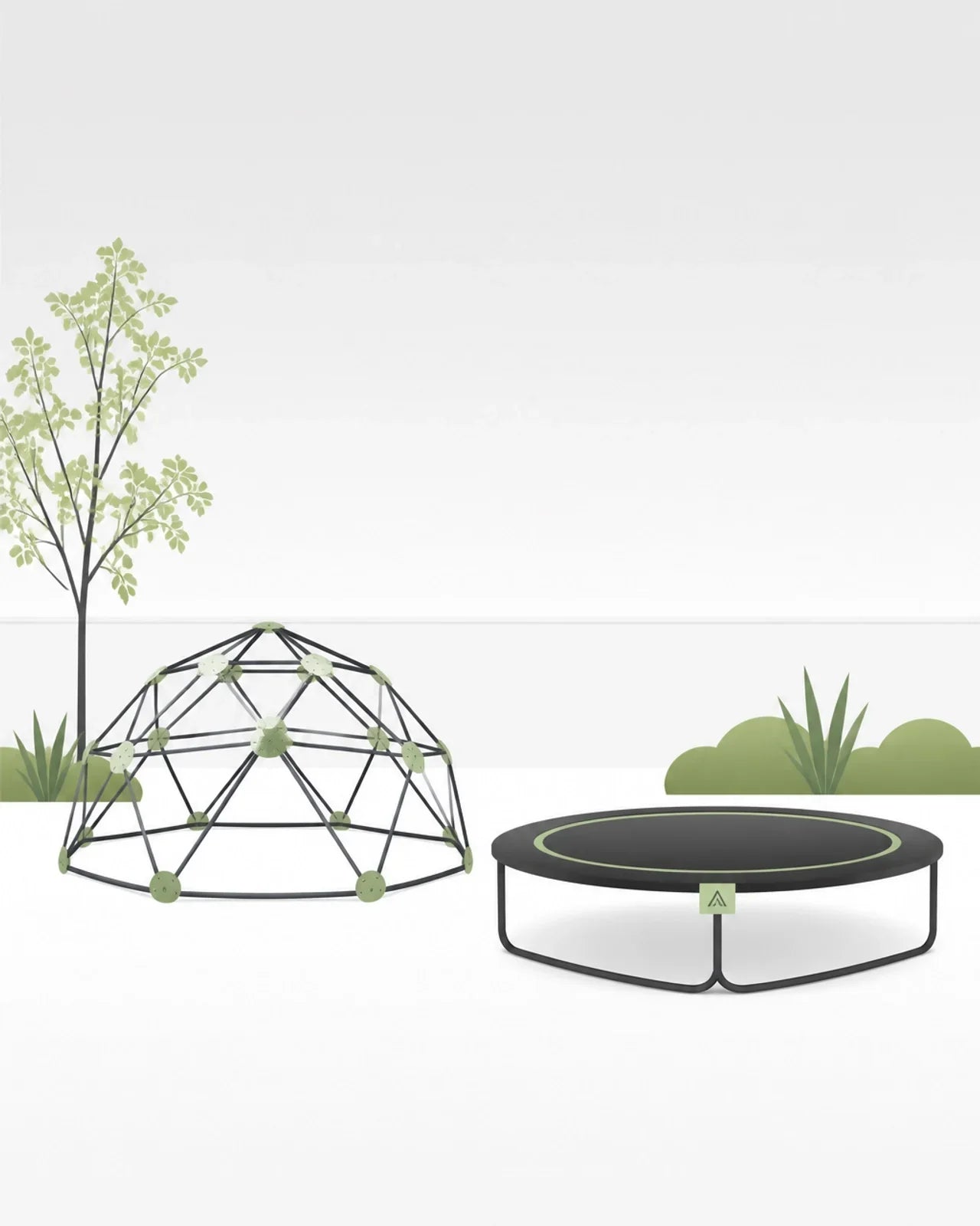 Climbing dome and trampoline for kids outdoor play - R&A Market