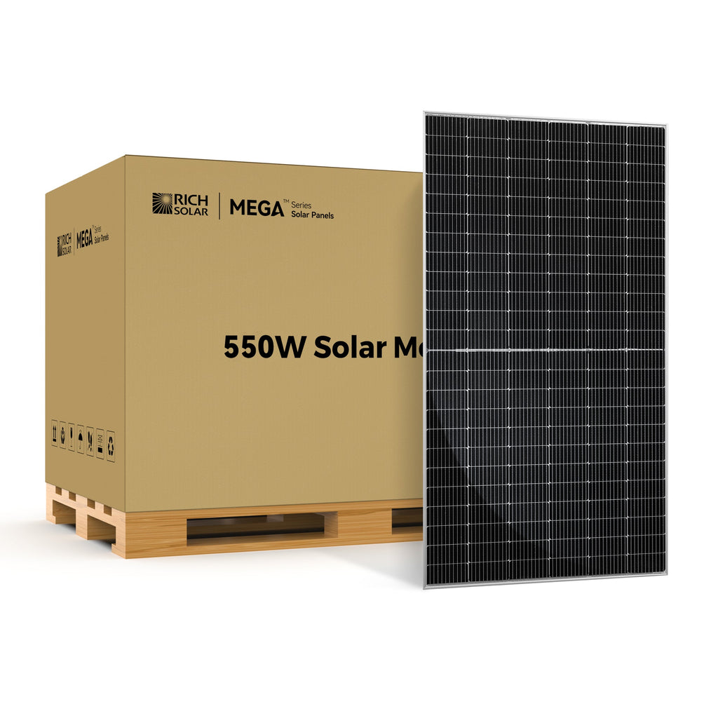 MEGA 550 | 550 Watt Bifacial Solar Panel | Premium Grid-tie or Off-grid Solar Panel for Residential, Commercial, Agriculture | 25-Year Output Warranty