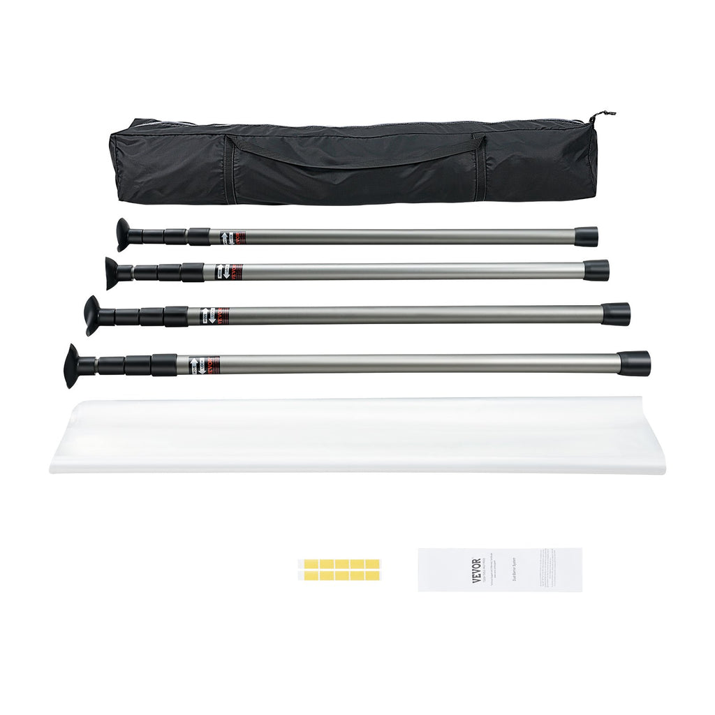 Dust Barrier Poles 12 Ft With 4 Telescoping Poles Dust Barrier System