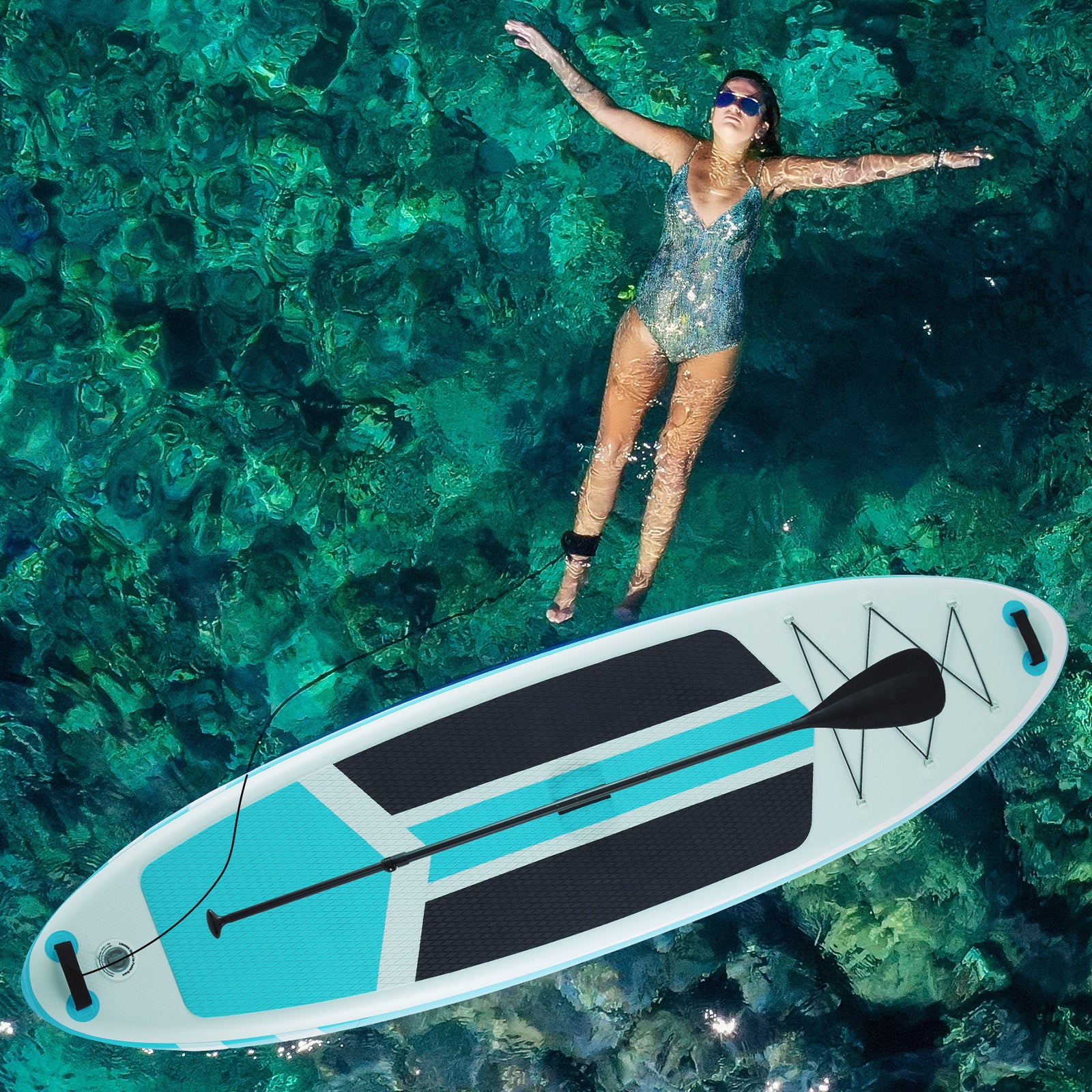 Inflatable Stand Up Paddle Boards 10 Ft 5 In With Premium SUP Paddle Board Accessories, Wide Stable Design, Non-Slip Comfort Deck For Youth & Adults