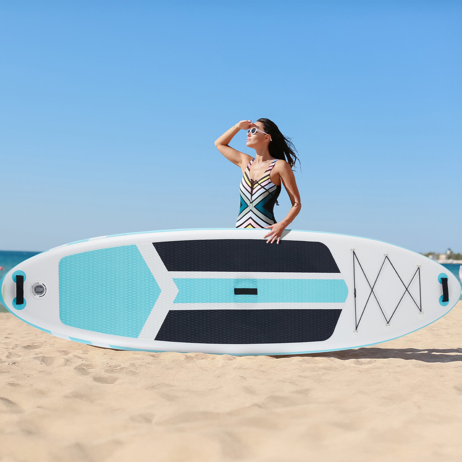 Inflatable Stand Up Paddle Boards 10 Ft 5 In With Premium SUP Paddle Board Accessories, Wide Stable Design, Non-Slip Comfort Deck For Youth & Adults