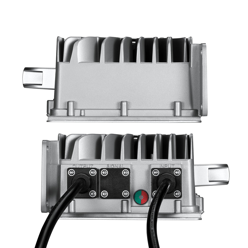 48V (57.6V) Waterproof LiFePO4 Charger | 20A / 25A,  100-240V AC, 8-in-1 Protection, Fan-Cooled