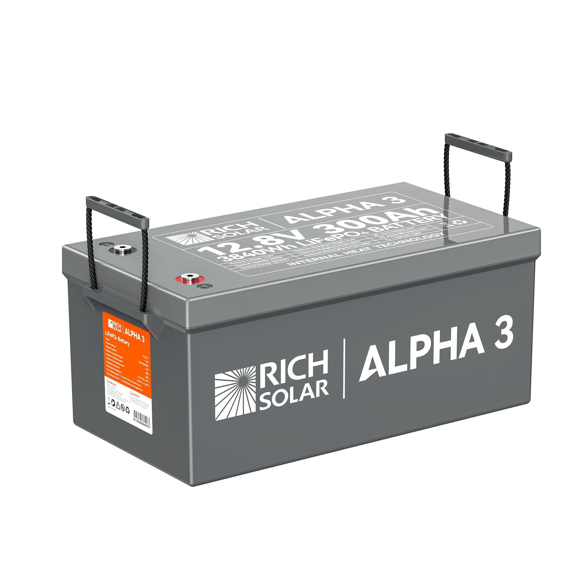 ALPHA 3 | 12V 300Ah LiFePO4 Battery | 12V Lithium Battery for RVs, Cabins, Off-Grid | 5,000 Lifetime Cycles | Internal Heat Technology | Bluetooth