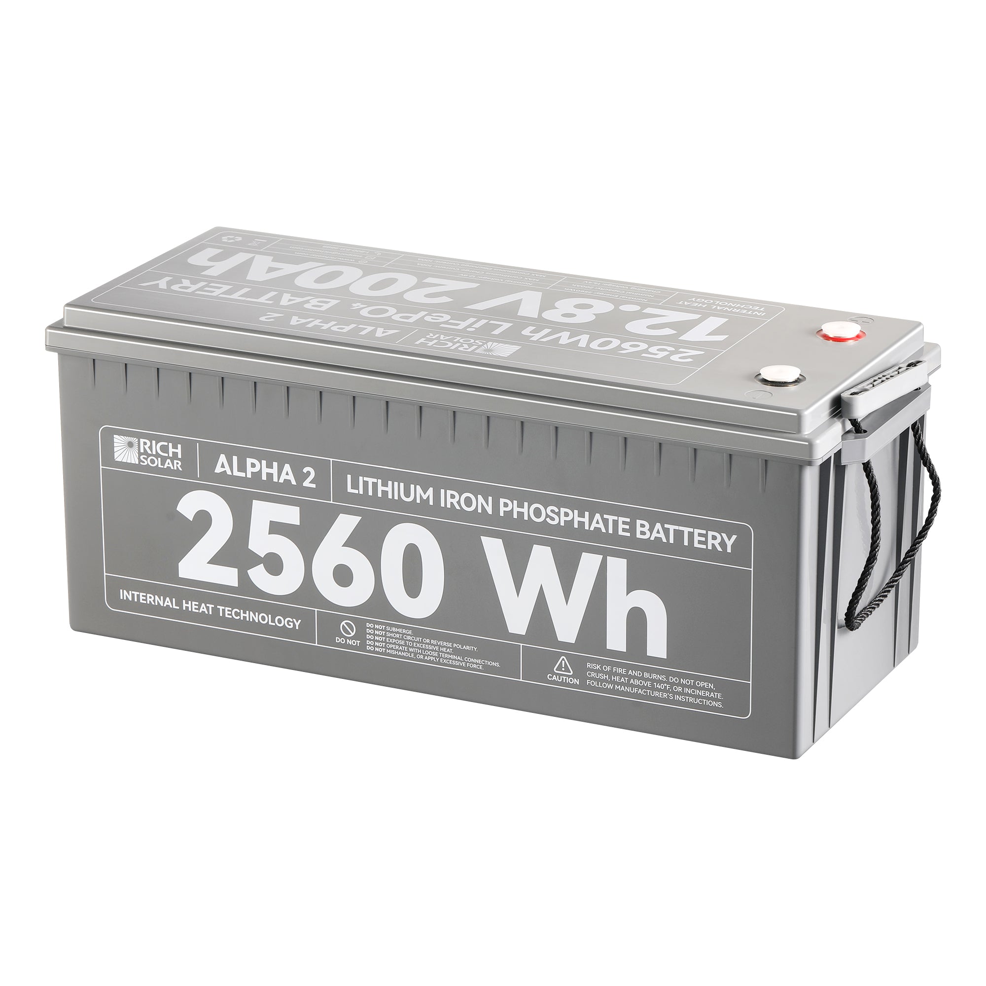 ALPHA 2 | 12V 200Ah LiFePO4 Battery | Powerful 12V Lithium Battery for RVs, Trailers, Vans, Boats, Off-Grid | 5,000 Lifetime Cycles | Bluetooth and Internal Heat Technology