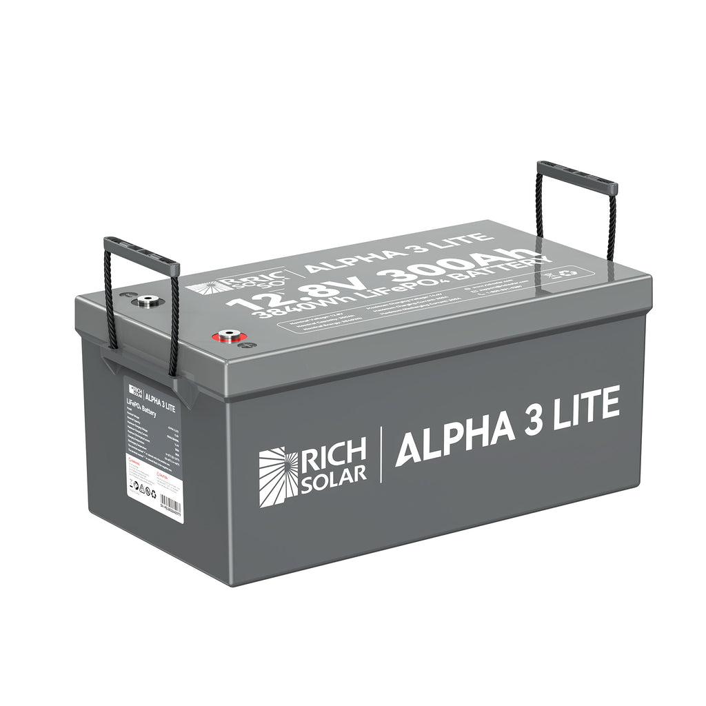 ALPHA 3 LITE | 12V 300Ah LiFePO4 Battery | 12V Lithium Battery for RVs, Cabins, Off-Grid | 4,000 Lifetime Cycles