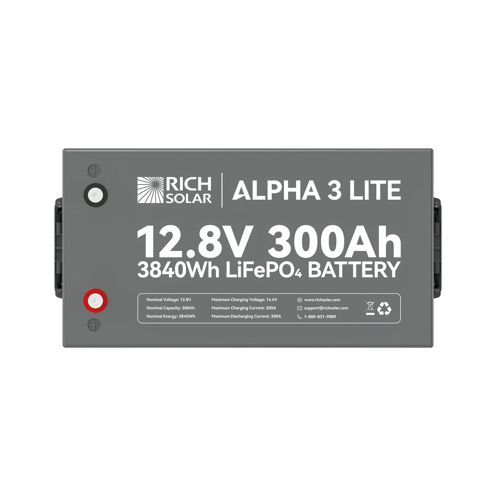 ALPHA 3 LITE | 12V 300Ah LiFePO4 Battery | 12V Lithium Battery for RVs, Cabins, Off-Grid | 4,000 Lifetime Cycles