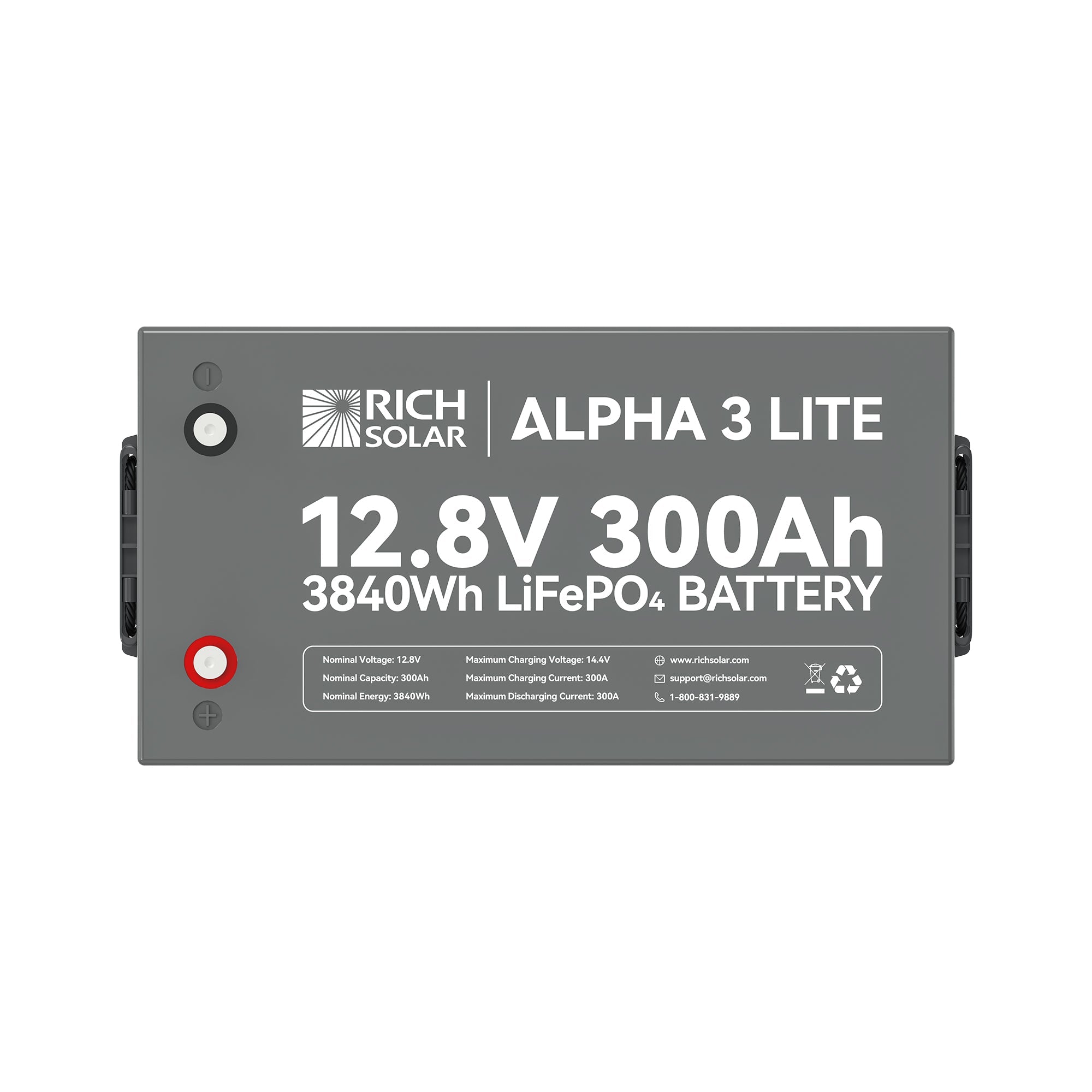 ALPHA 3 LITE | 12V 300Ah LiFePO4 Battery | 12V Lithium Battery for RVs, Cabins, Off-Grid | 4,000 Lifetime Cycles