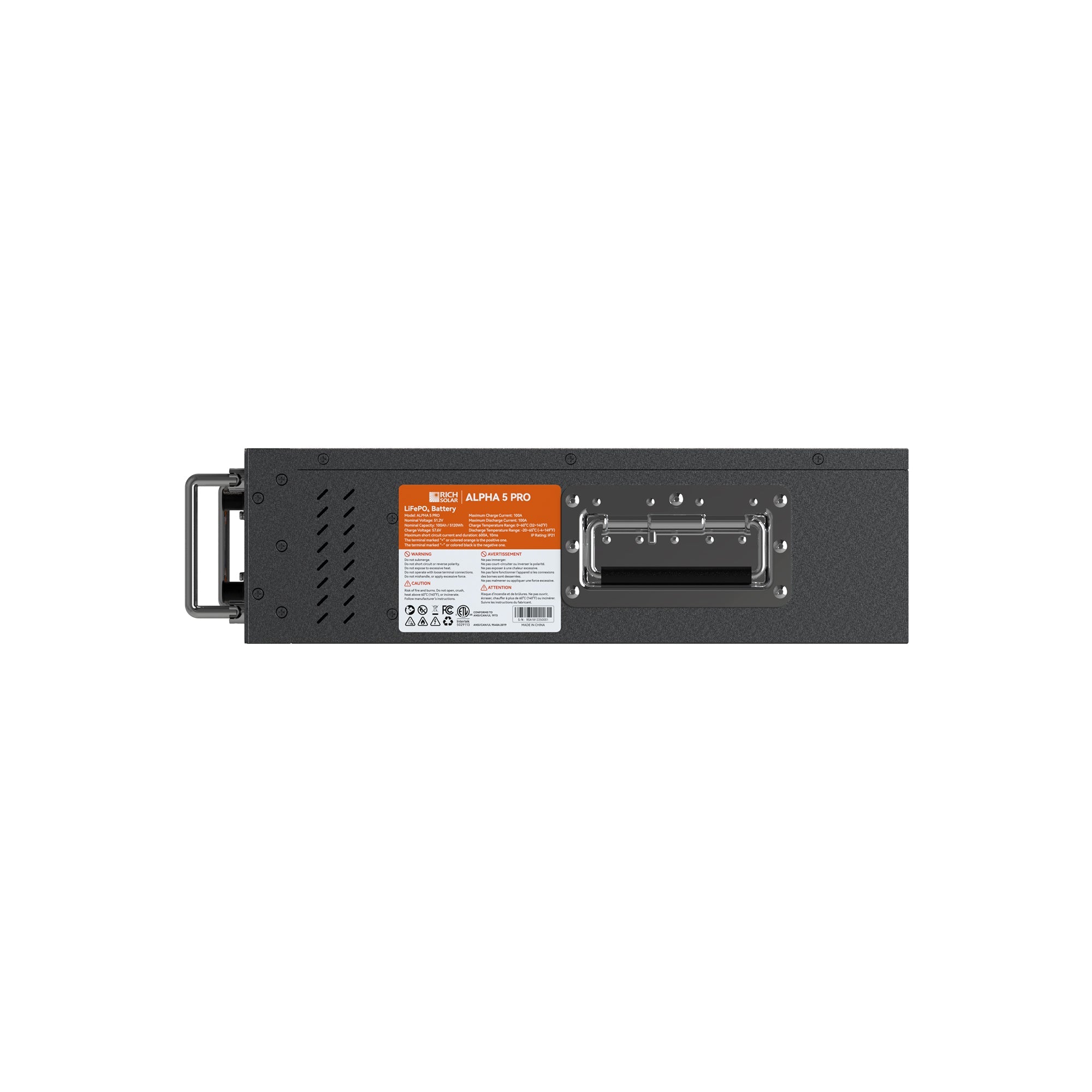 ALPHA 5 PRO | 51.2V 100Ah LiFePO4 Battery | Premium 48V Server Rack Lithium Battery for Residential, Commercial, RVs, Off-Grid | 7,000 Lifetime Cycles | 10 Year Warranty | UL1973, UL9540A Certified