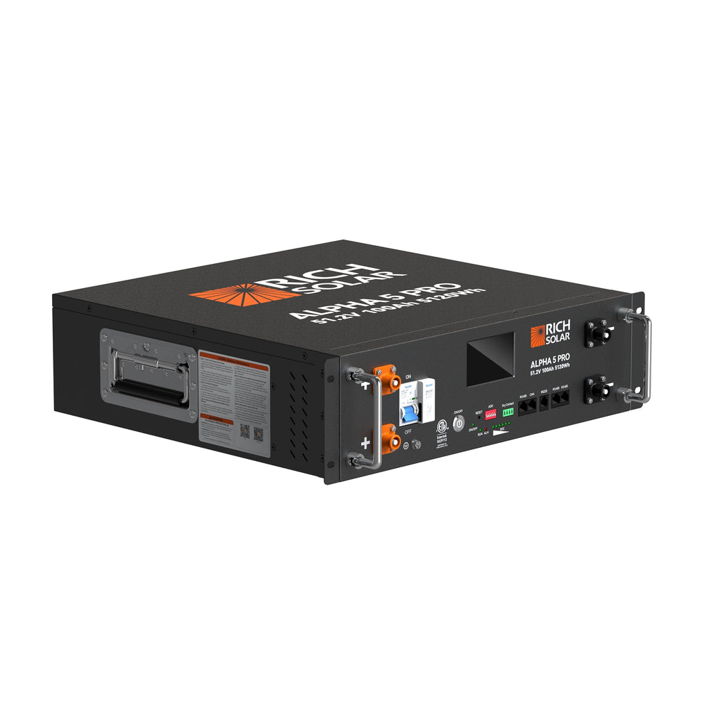 ALPHA 5 PRO | 51.2V 100Ah LiFePO4 Battery | Premium 48V Server Rack Lithium Battery for Residential, Commercial, RVs, Off-Grid | 7,000 Lifetime Cycles | 10 Year Warranty | UL1973, UL9540A Certified
