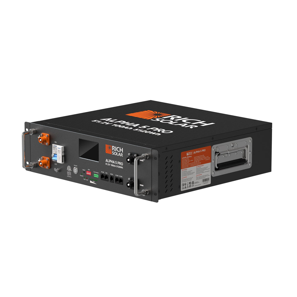 ALPHA 5 PRO | 51.2V 100Ah LiFePO4 Battery | Premium 48V Server Rack Lithium Battery for Residential, Commercial, RVs, Off-Grid | 7,000 Lifetime Cycles | 10 Year Warranty | UL1973, UL9540A Certified