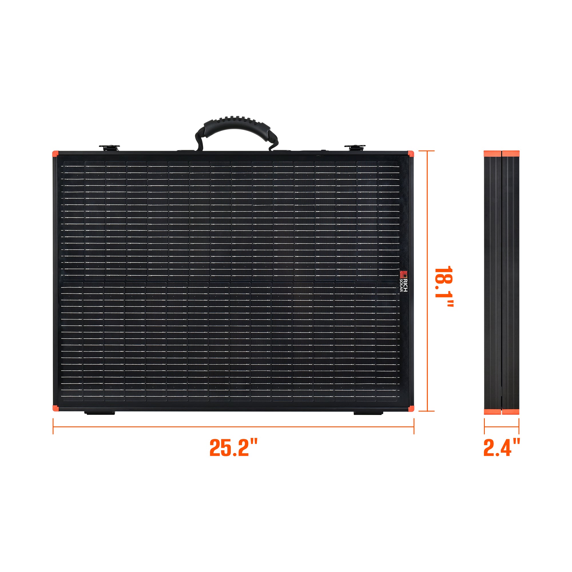 MEGA 100 Portable Briefcase Solar Panel | 100 Watt Portable Solar Panel | Premier 12V Portable Solar Panel for Generators, Power Stations, Vans | High Efficiency BACKORDER