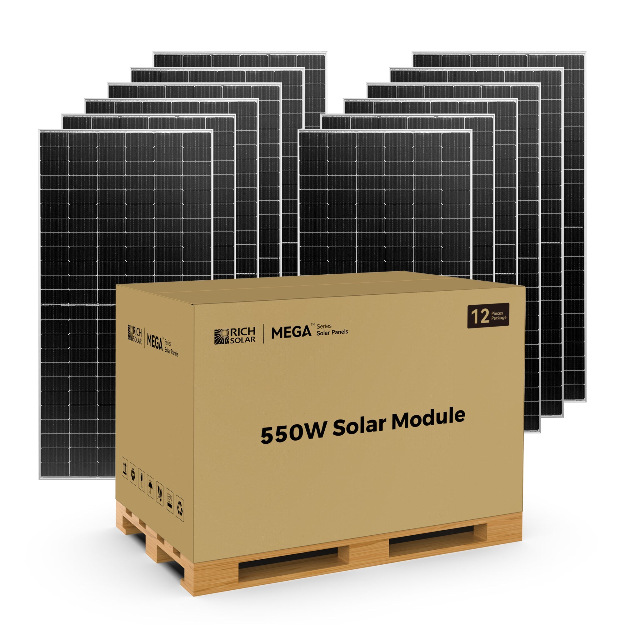 MEGA 550 | 550 Watt Bifacial Solar Panel | Premium Grid-tie or Off-grid Solar Panel for Residential, Commercial, Agriculture | 25-Year Output Warranty