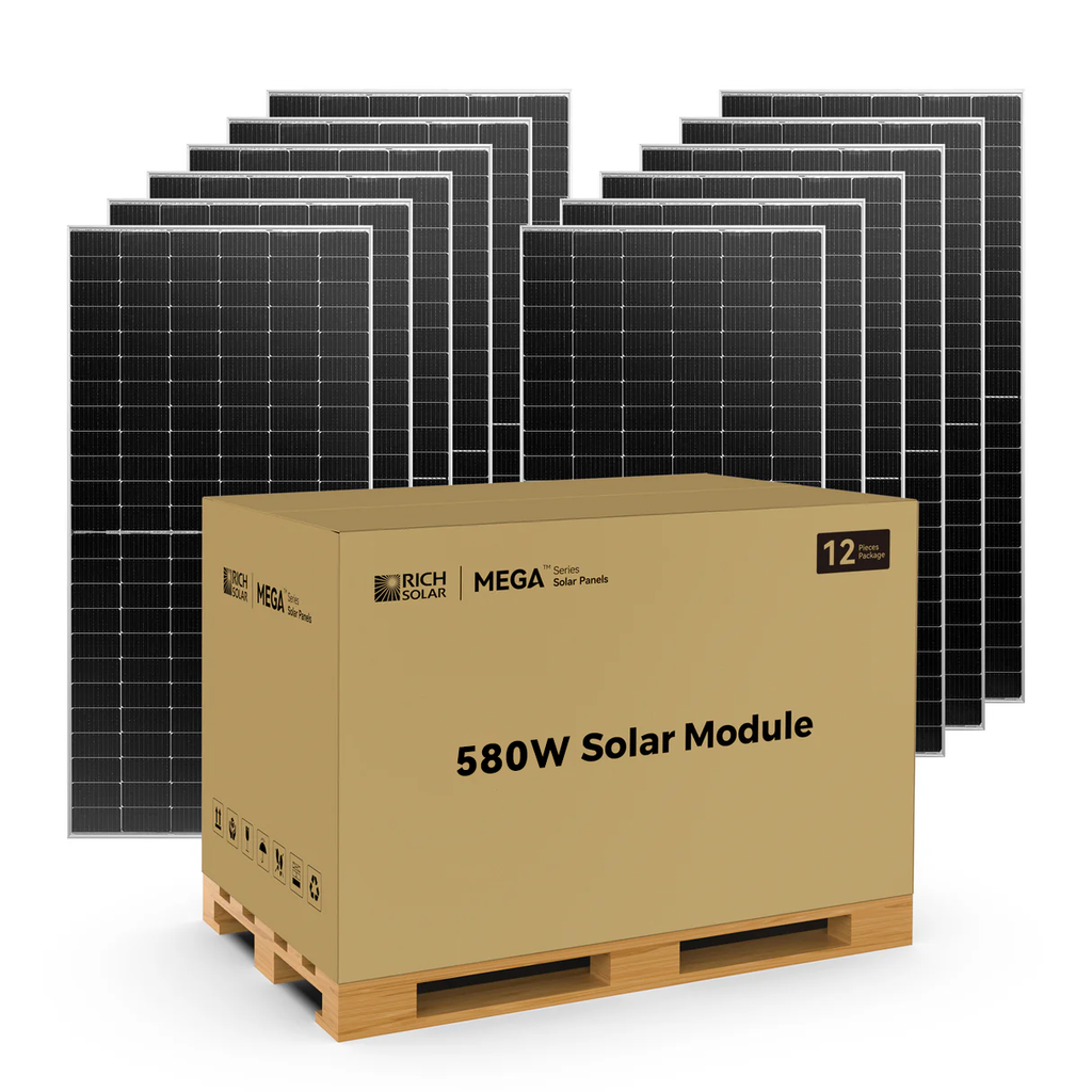 MEGA 580 BIFACIAL | 580 Watt Bifacial Solar Panel | Premium Grid-tie or Off-grid Solar Panel for Residential, Commercial, Agriculture | 25-Year Output Warranty