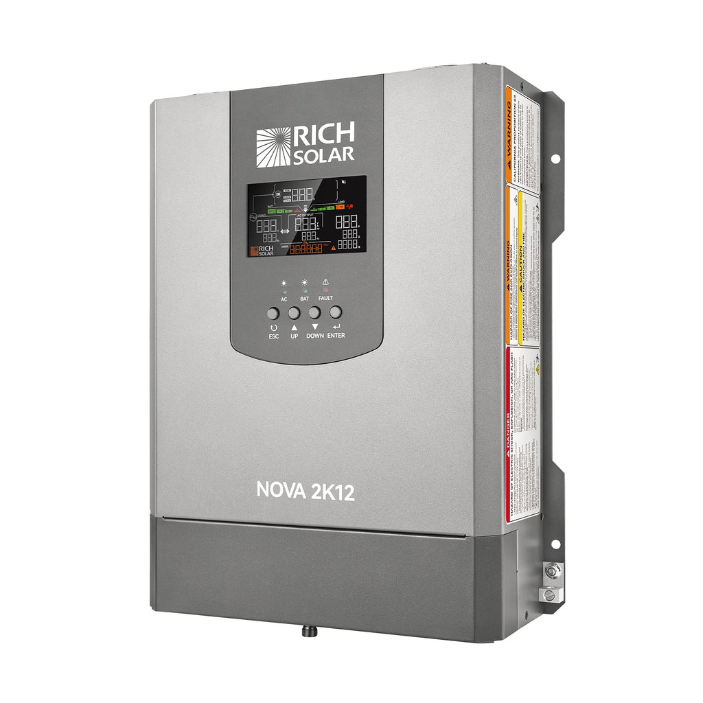 NOVA 2K12 | 2000W 12V Pure Sine Wave Inverter with Built-in Transfer Switch | UL458 Certified for RVs, Campers, Trailers, Vans