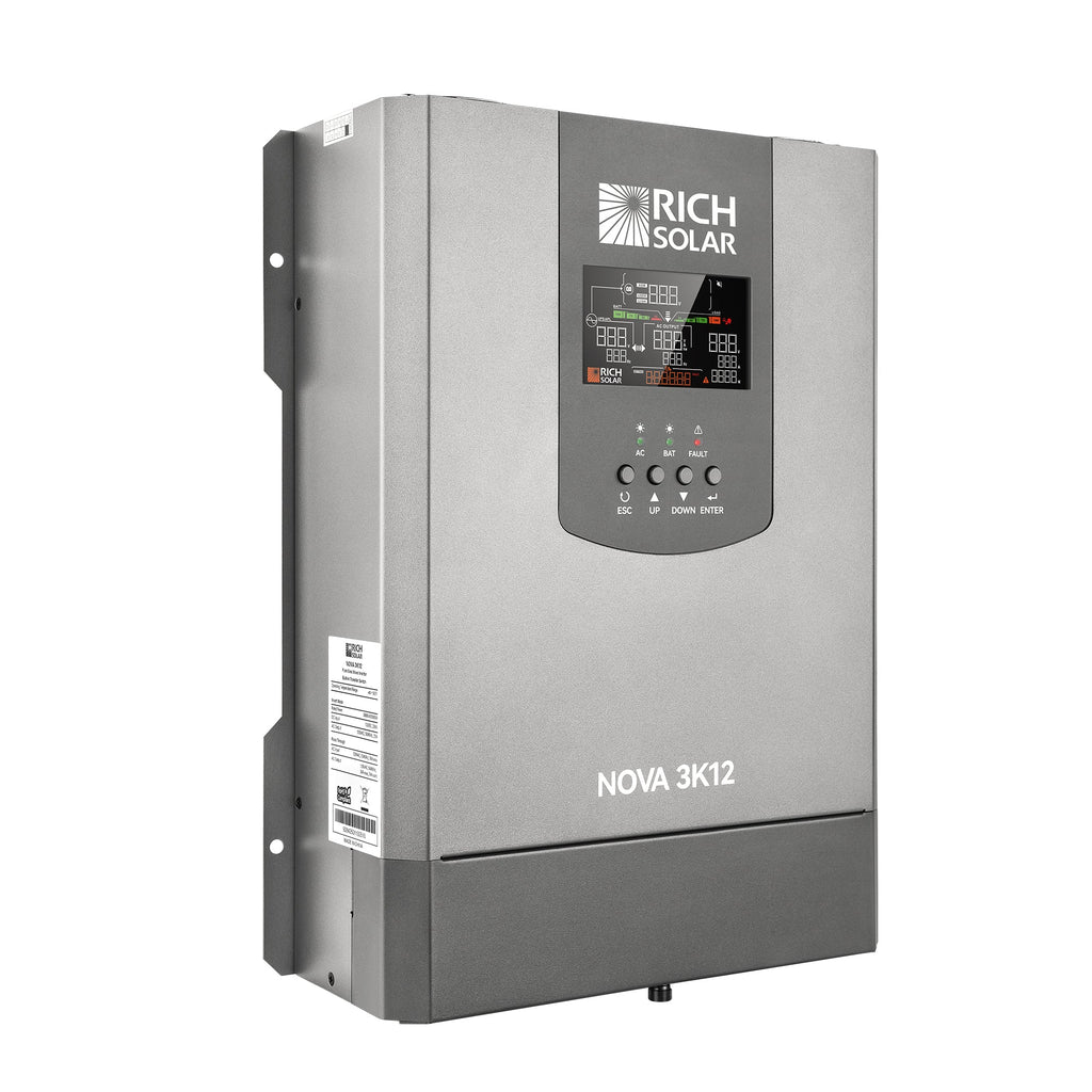 NOVA 3K12 | 3000W 12V Pure Sine Wave Inverter with Built-in Transfer Switch | UL458 Certified for RVs, Campers, Trailers, Vans