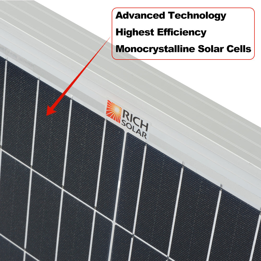 MEGA 200 PRO | 200 Watt 24 Volt Solar Panel | Premium 24V Off-Grid Solar Panel for RVs, Trailers, Cabins | 25-Year Output Warranty