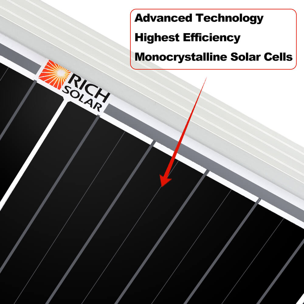 MEGA 200 | 200 Watt Solar Panel | Premier 12V Off-Grid Solar Panel for RVs Cabins, Boats | 25-Year Output Warranty