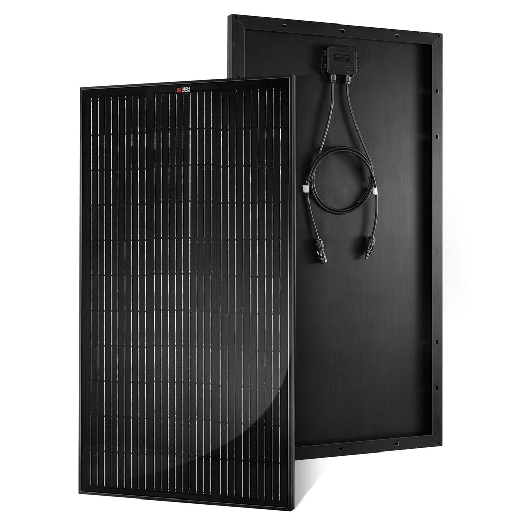 MEGA 100 ONYX | 100 Watt Solar Panel | Premier 12V Off-Grid Solar Panel for Vans, Campers, Boats | 25-Year Output Warranty