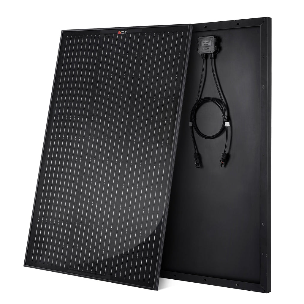 MEGA 100 ONYX | 100 Watt Solar Panel | Premier 12V Off-Grid Solar Panel for Vans, Campers, Boats | 25-Year Output Warranty