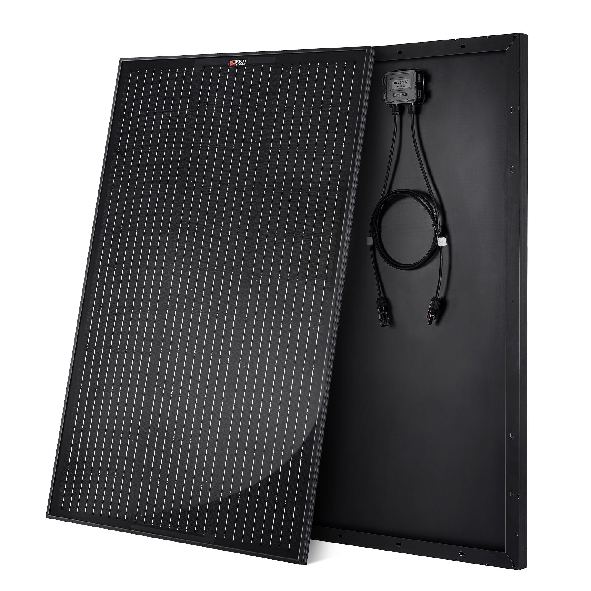 MEGA 100 ONYX | 100 Watt Solar Panel | Premier 12V Off-Grid Solar Panel for Vans, Campers, Boats | 25-Year Output Warranty