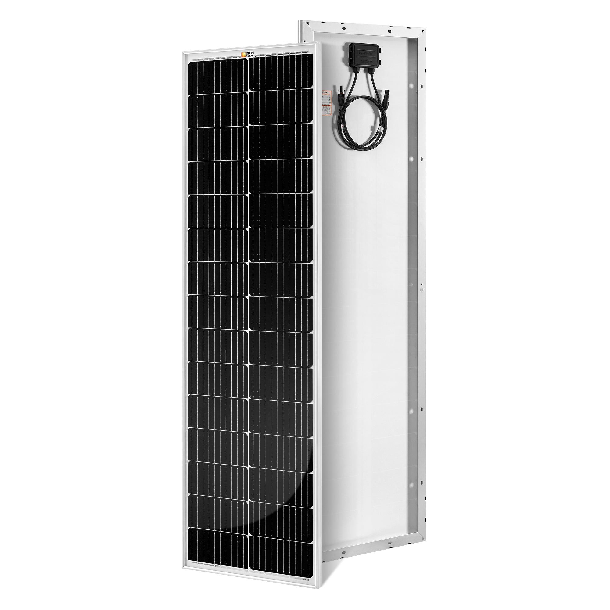 MEGA 100 SLIM SLX | 100 Watt Slim Solar Panel | Compact 12V Off-Grid Narrow Solar Panel for Campers, Overlanders, Boats | 25-Year Output Warranty