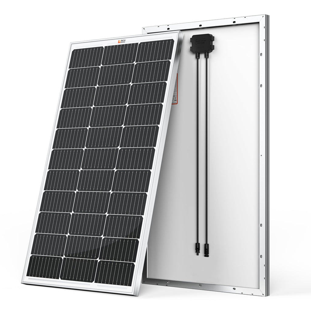 MEGA 100 | 100 Watt Solar Panel | Premier 12V Off-Grid Solar Panel for Vans, Campers, Boats | 25-Year Output Warranty