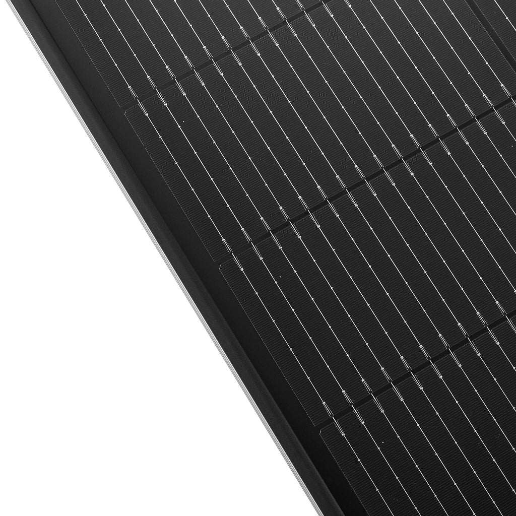 MEGA 130 SLIM ONYX | 130 Watt Slim Solar Panel | Compact 12V Narrow Panel for Vans, Campers, Boats  | 25-Year Output Warranty