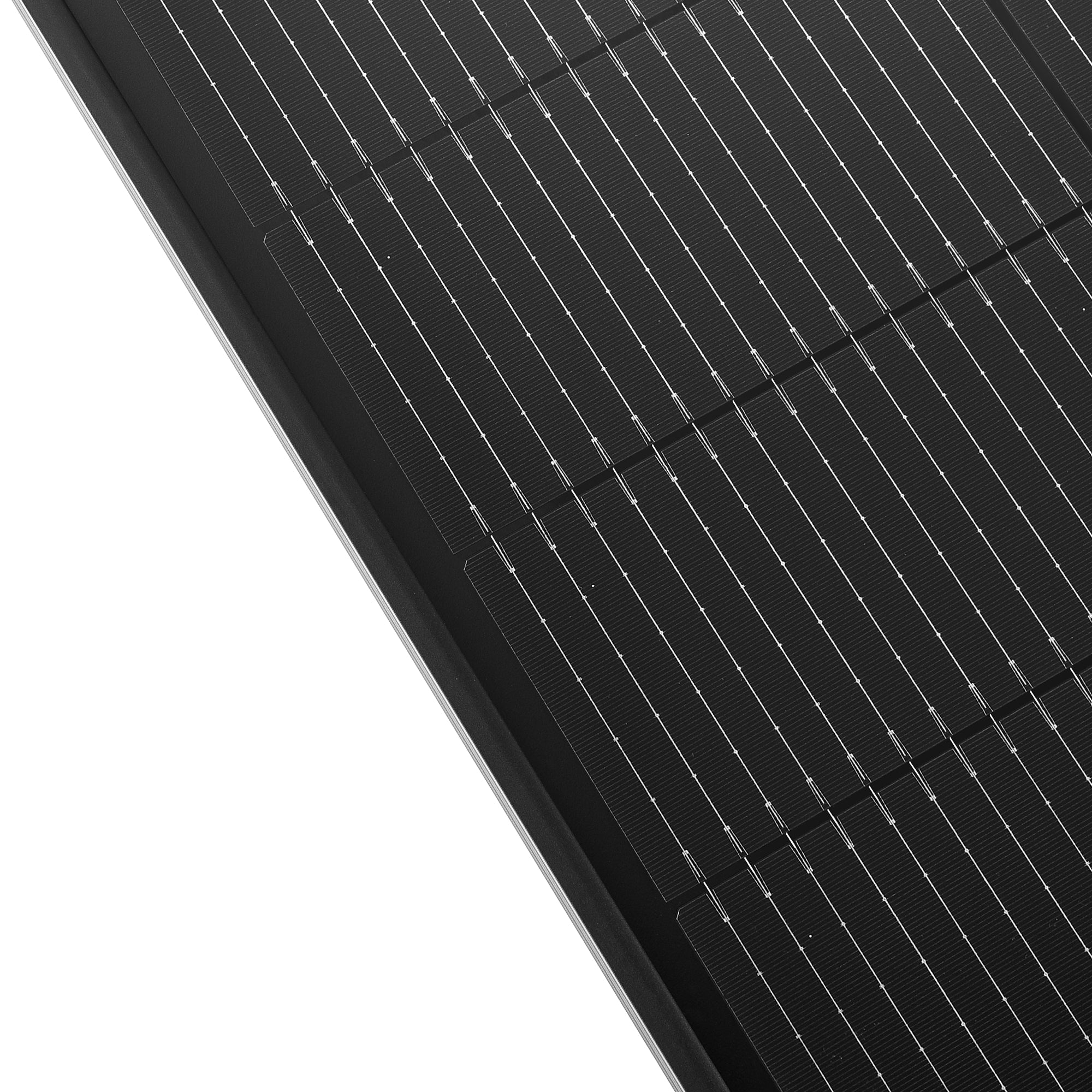 MEGA 130 SLIM ONYX | 130 Watt Slim Solar Panel | Compact 12V Narrow Panel for Vans, Campers, Boats  | 25-Year Output Warranty