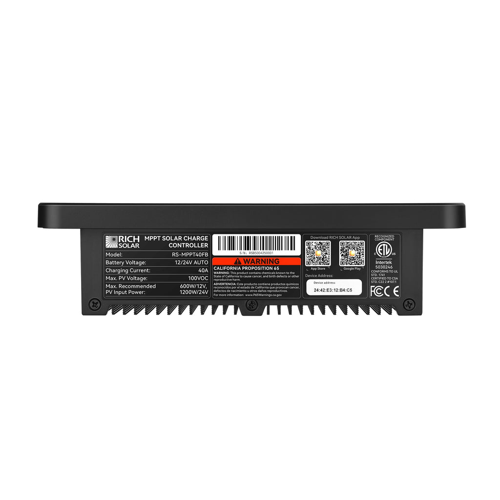 BRAVO PRO 40 | Premium 40A 12V/24V MPPT Flush Mount Solar Controller for RVs, Trailers, Campers, Vans, Boats, Off-Grid | With Bluetooth