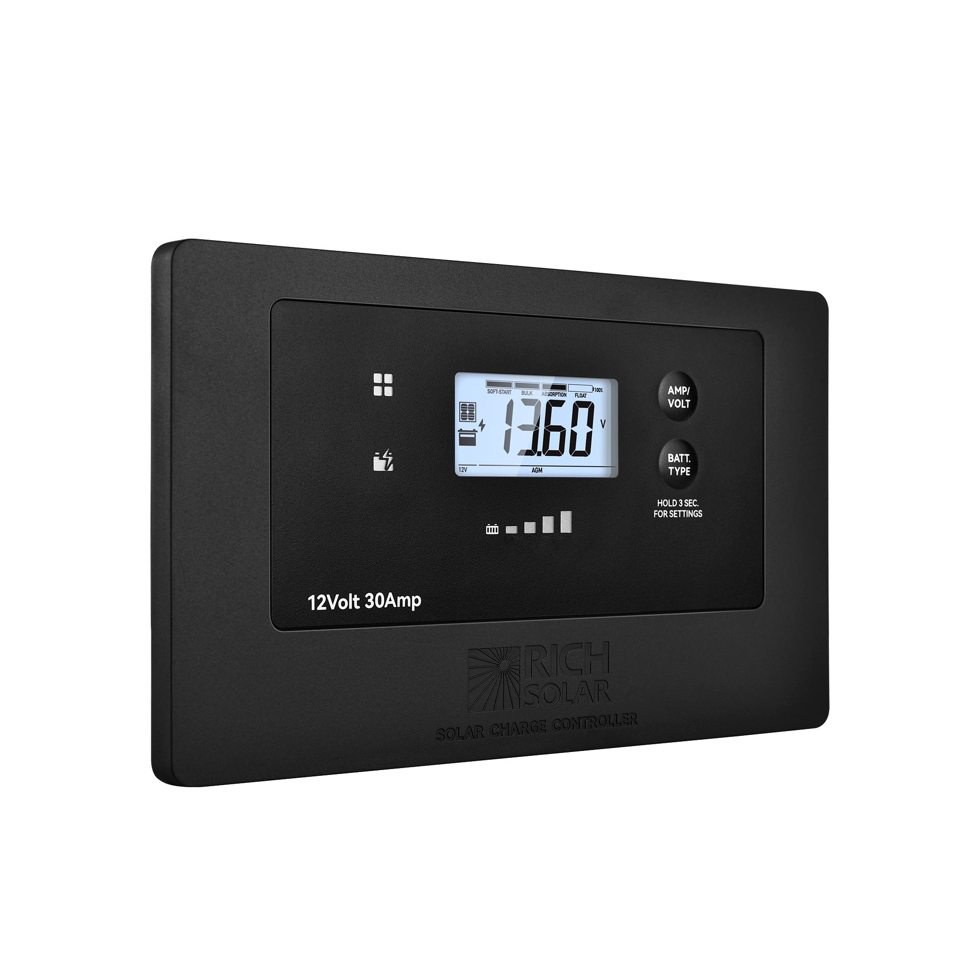 BRAVO AIR 30 | 30A Flush Mount PWM Solar Charge Controller | Bluetooth & Multi-Protection | Premium 12V 30A Controller for RVs, Trailers, Campers, Vans & Boats