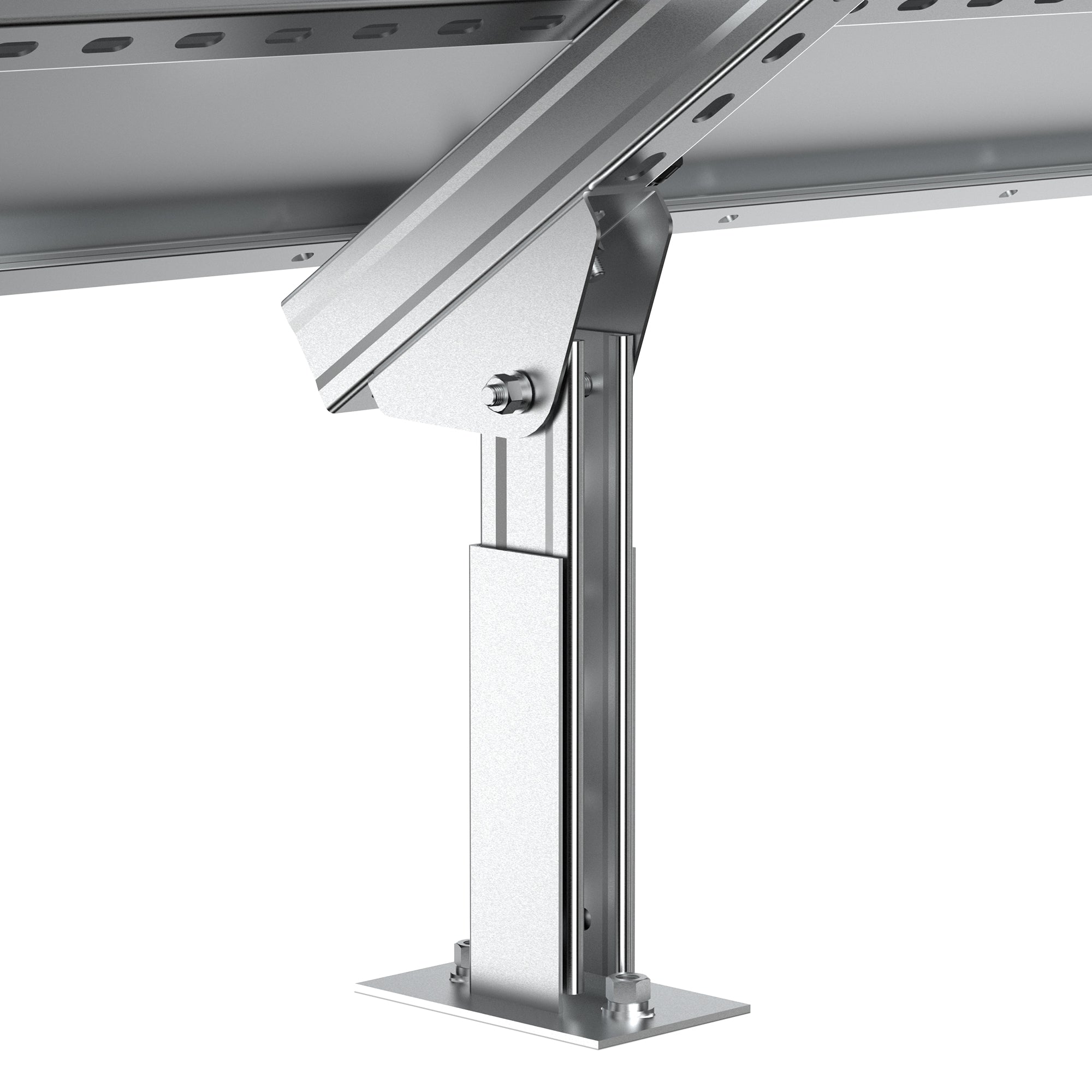 Solar Ground Mount | Fit MEGA 100/100 SLIM/MEGA 150 | Adjustable, Easy-to-Install Brackets for 1-4 Panels