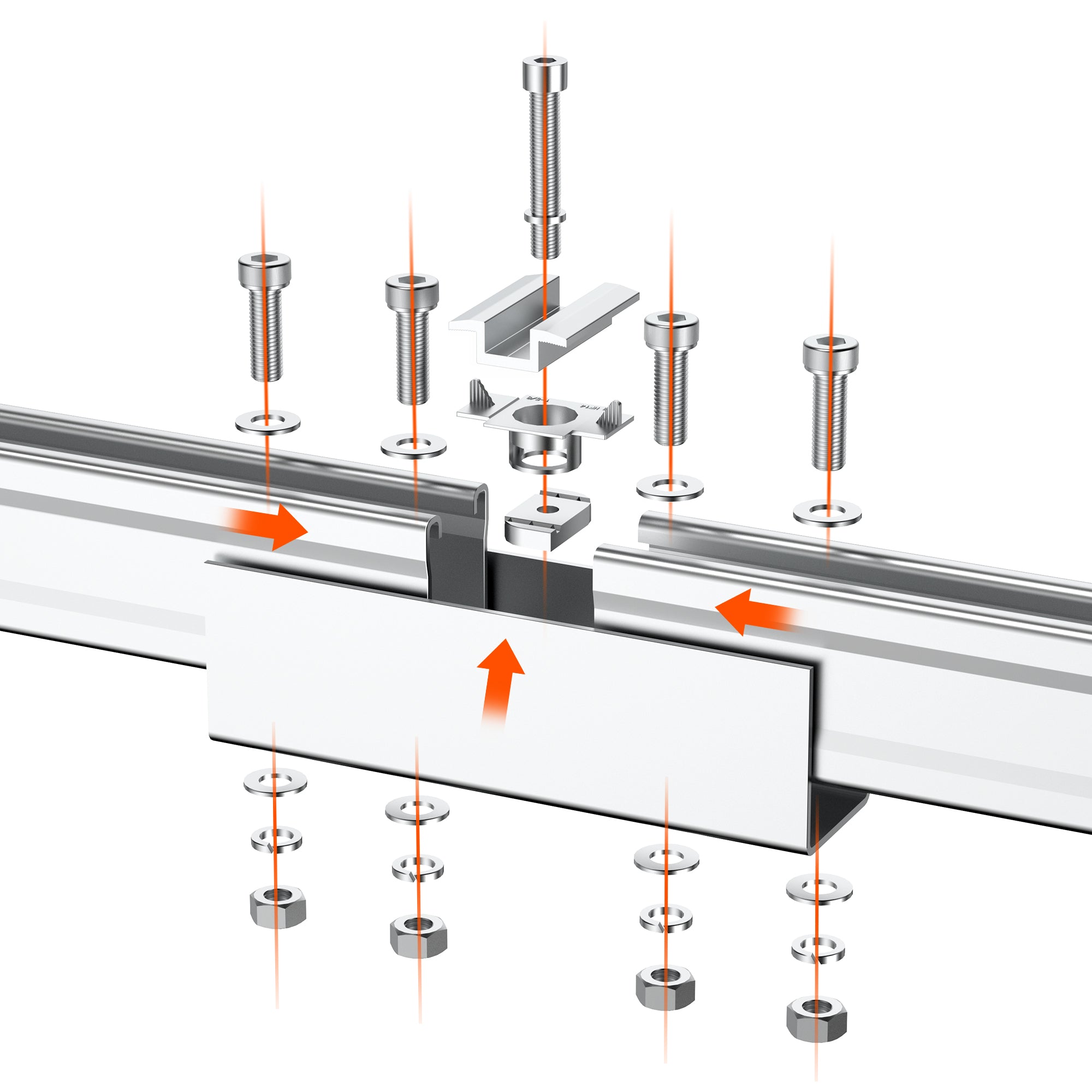Solar Ground Mount | Fit MEGA 100/100 SLIM/MEGA 150 | Adjustable, Easy-to-Install Brackets for 1-4 Panels
