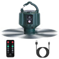 5200mAh Or 10400mAh Options -- 1Pc Portable Camping Ceiling LED Fan  USB Battery Powered Hanging Tent Lantern Fan Power Bank With 3 Fan Speed 3 Light Brightness Smart Timer Remote Control
