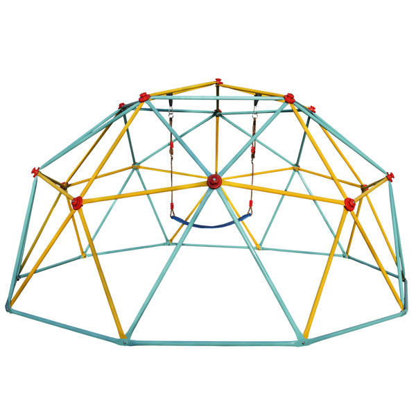 10FT Climbing Dome For Kids Jungle Gym Apply To Park Dome Climber With Swing Playground Equipment,Blue